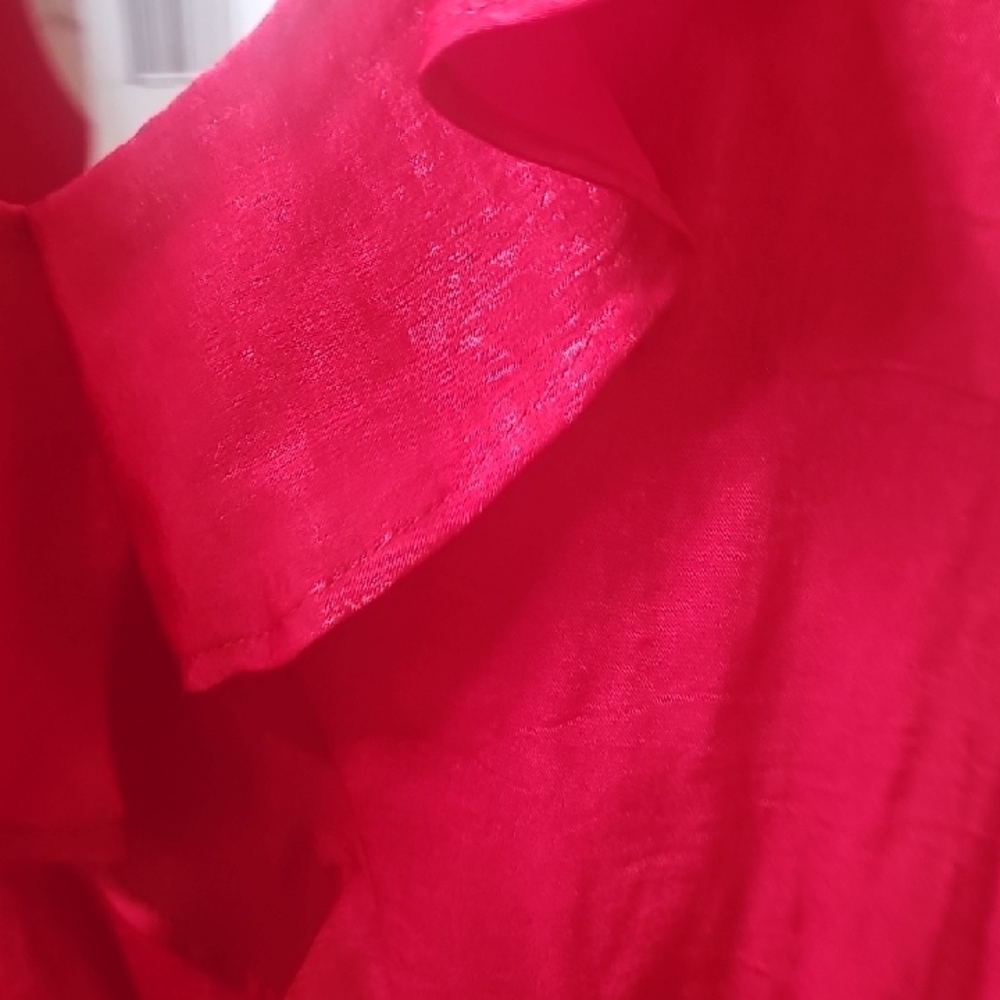 Gypsies & Moondust Red Ruffle‎ Blouse - Picture 6 of 6